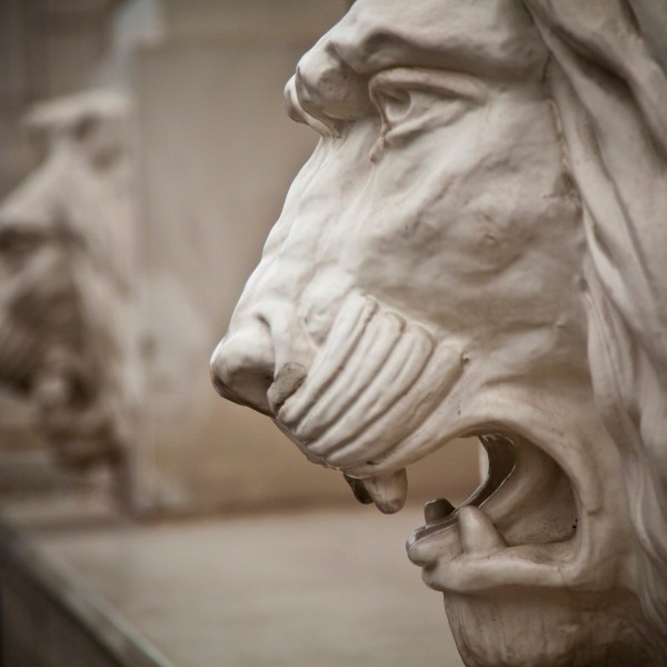 A_terra cotta lion